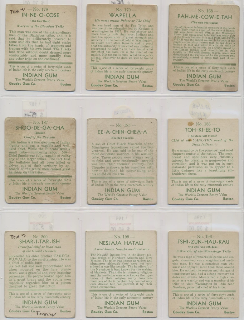 1933 Goudey R73 Indians Series of 48 Hard & High Numbers (Red Panel) Lot of 28/48  #*sku37796