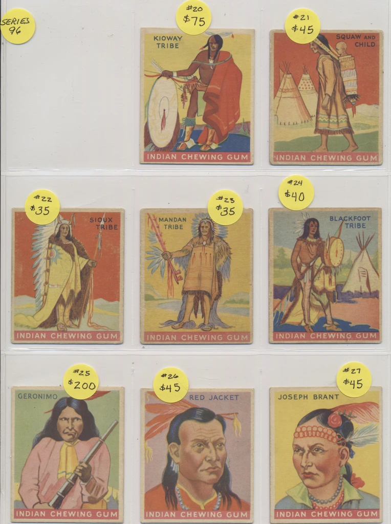 1933 Goudey R73 Indians Series of 96 (Red Panel) Lot of 69/72 (VERY HIGH GRADE LOT)  #*sku37797