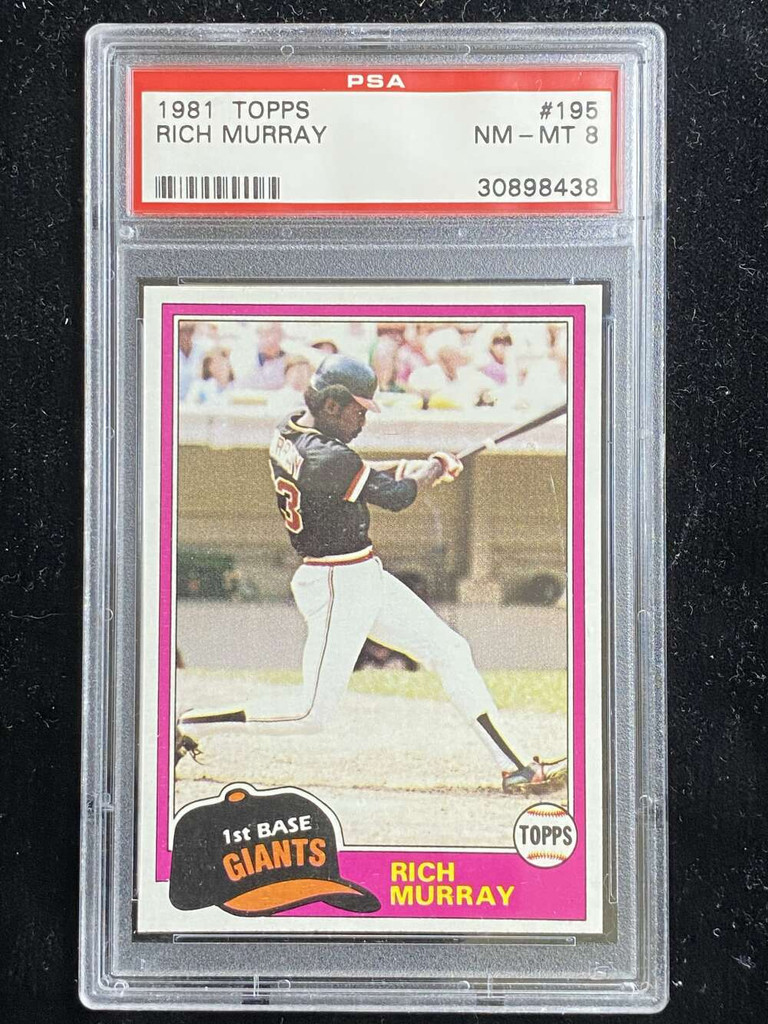1981 Topps #195 Rich Murray Giants PSA 8 NM-Mint