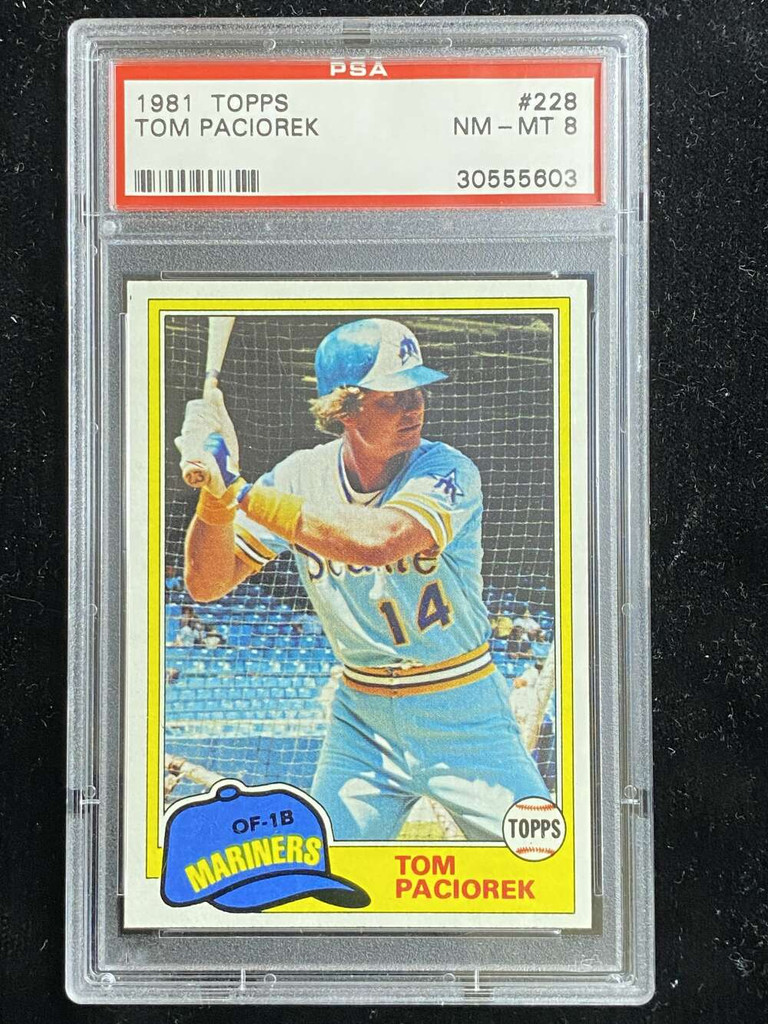 1981 Topps #228 Tom Paciorek Mariners PSA 8 NM-Mint