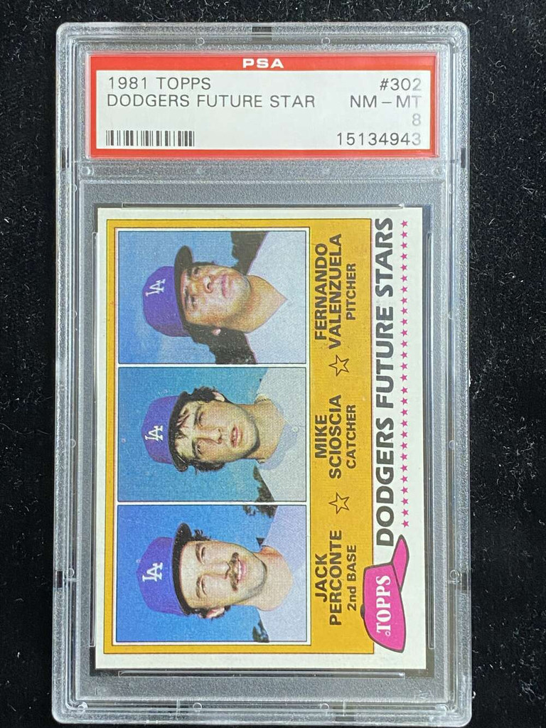 1981 Topps #302 Fernando Valenzuela Dodgers PSA 8 NM-Mint Future Stars RC