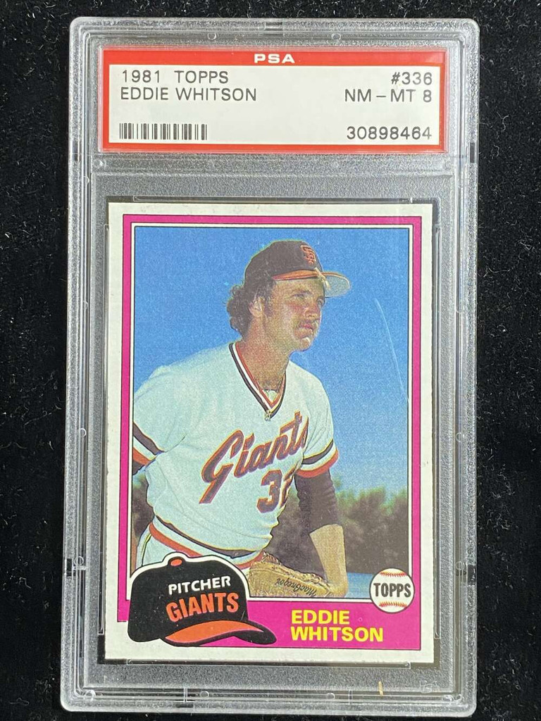1981 Topps #336 Eddie Whitson Giants PSA 8 NM-Mint
