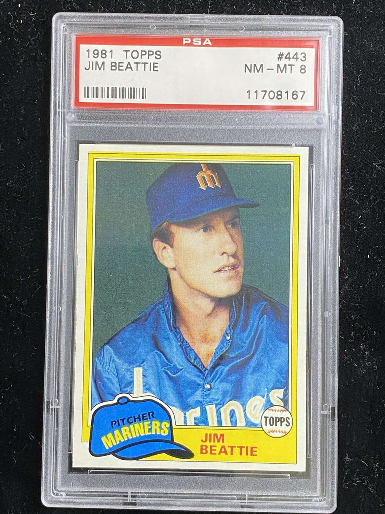 1981 Topps #443 Jim Beattie Mariners PSA 8 NM-Mint