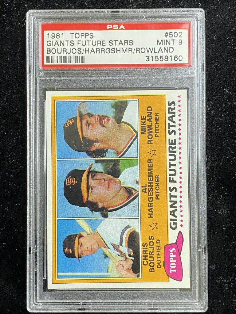 1981 Topps #502 Mike Rowland Giants PSA 8 NM-Mint Future Stars RC