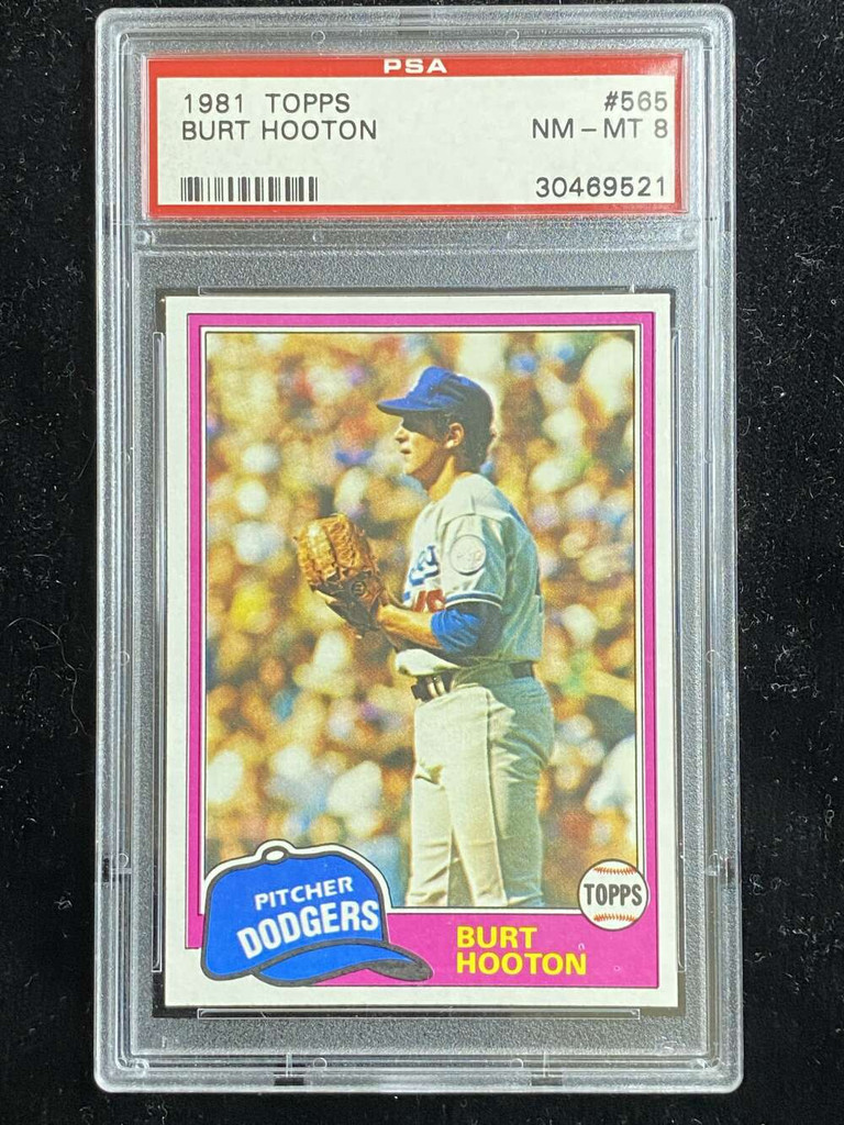 1981 Topps #565 Burt Hooton Dodgers PSA 8 NM-Mint
