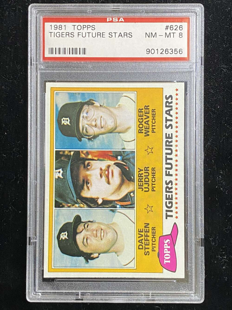 1981 Topps #626 Dave Steffen Tigers PSA 8 NM-Mint Future Stars RC