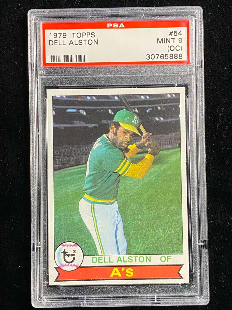 1979 Topps #54 Dell Alston A's PSA 9oc Mint