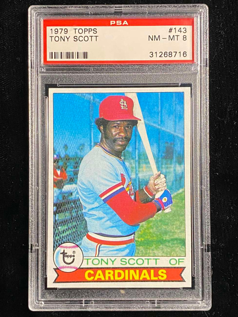 1979 Topps #143 Tony Scott Cardinals PSA 8 NM-Mint