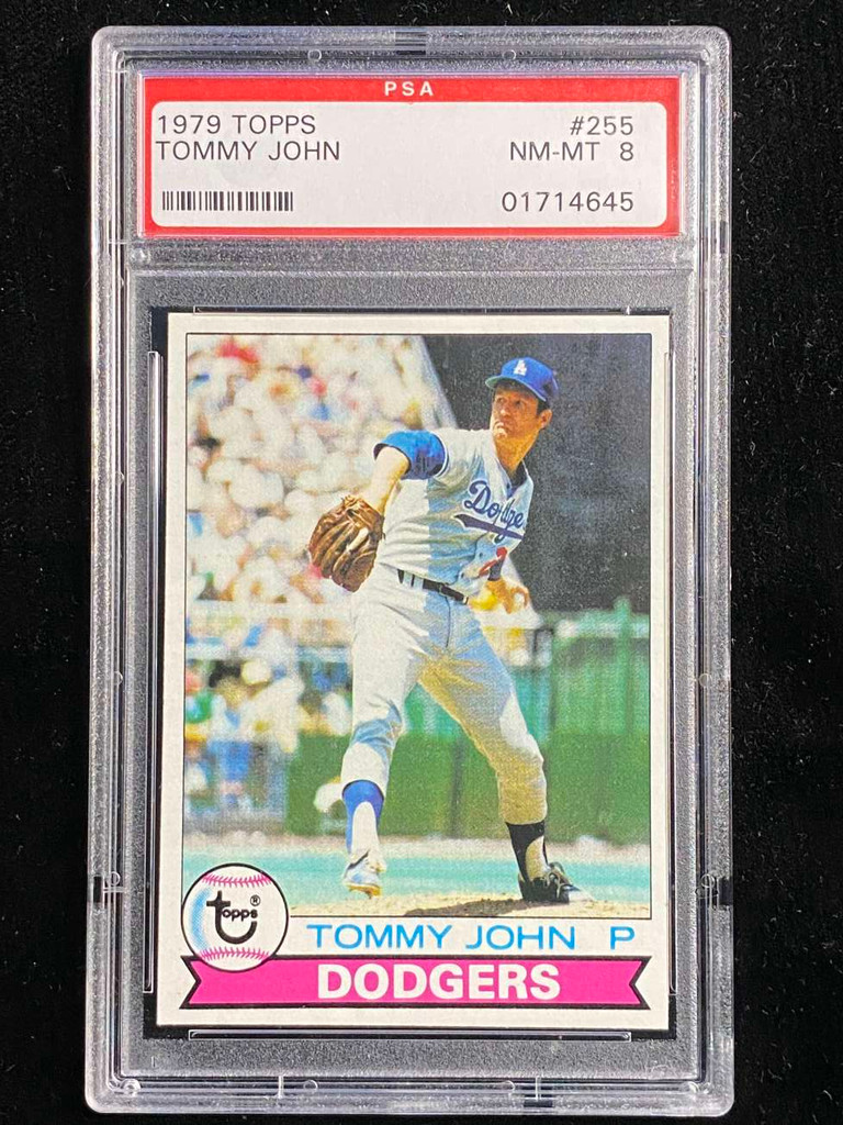 1979 Topps #255 Tommy John Dodgers PSA 8 NM-Mint