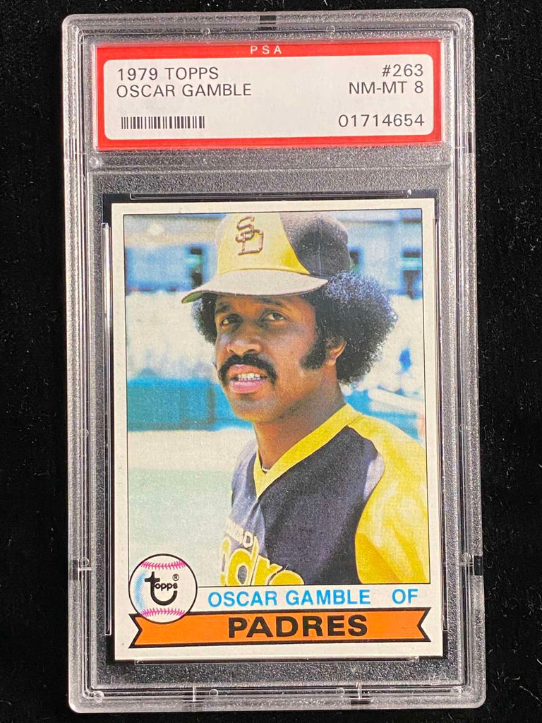 1979 Topps #263 Oscar Gamble Padres PSA 8 NM-Mint