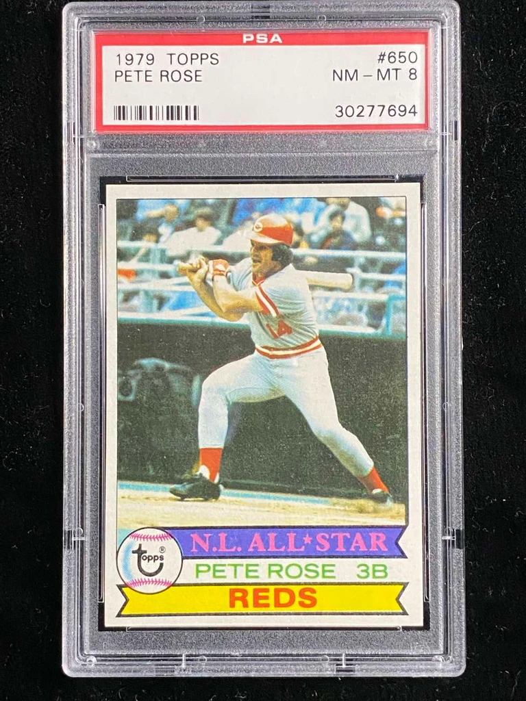 1979 Topps #650 Pete Rose Reds PSA 8 NM-Mint