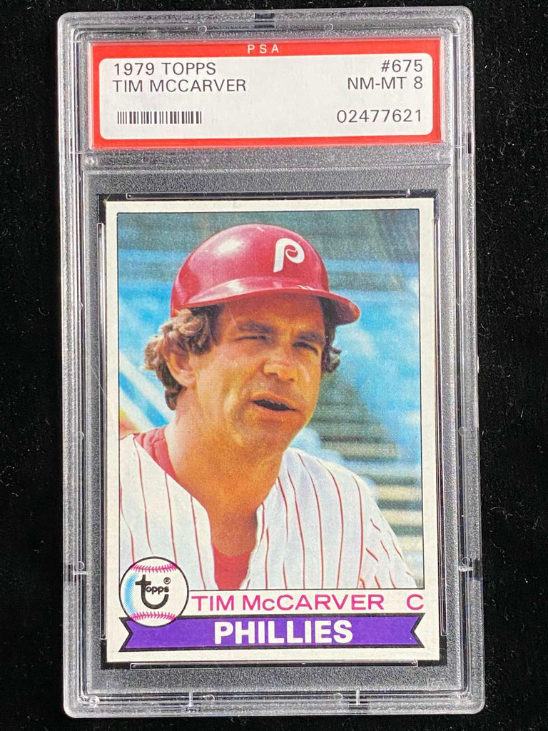 1979 Topps #675 Tim McCarver Phillies PSA 8 NM-Mint