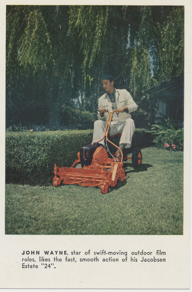 circ. 1950's Jacobsen Lawn Mowers with John Wayne  #*sku37814
