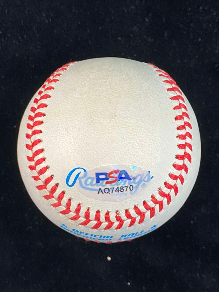 Hoyt Wilhelm Baseball PSA/DNA Autograph Signed Giants Bobby Brown Ball