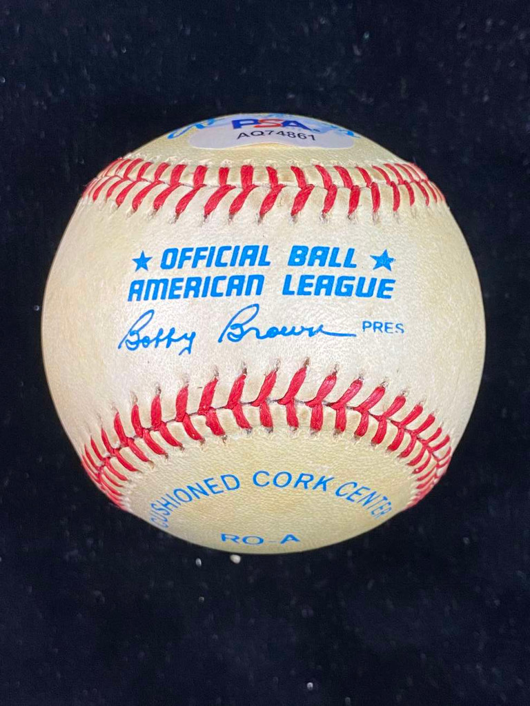 Frank Robinson Baseball PSA/DNA Autograph Signed Orioles Bobby Brown Ball