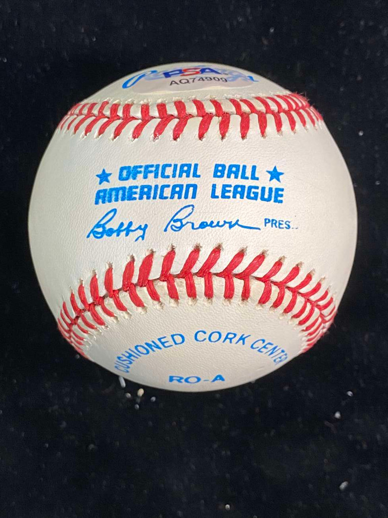 Luke Appling Baseball PSA/DNA Autograph Signed White Sox Bobby Brown Ball