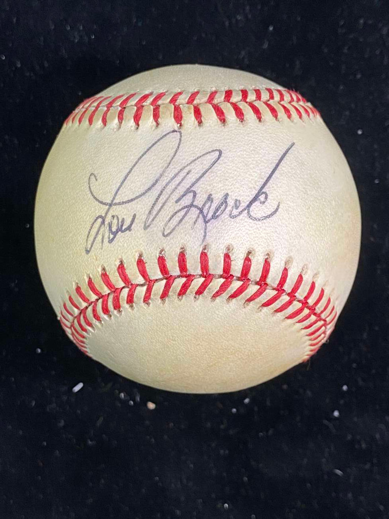 Lou Brock Baseball PSA/DNA Autograph Signed Cardinals Giamatti Ball