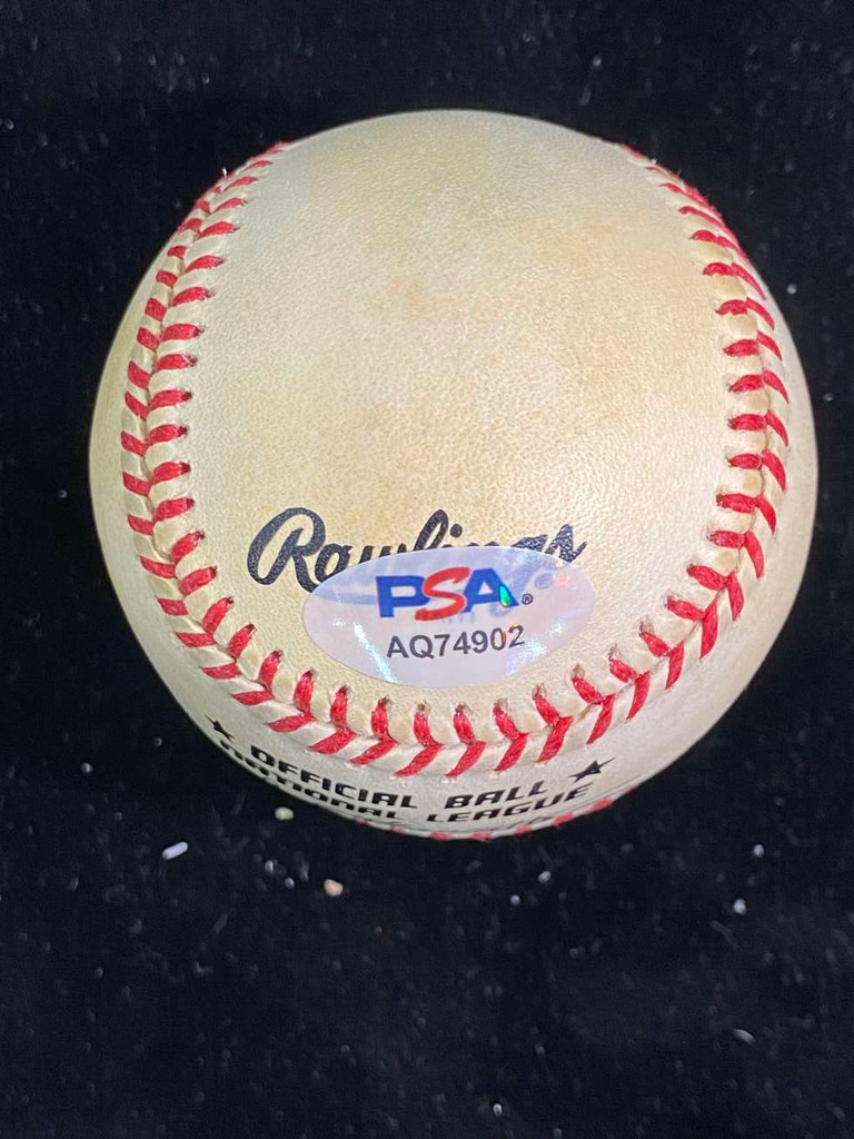 Lou Brock Baseball PSA/DNA Autograph Signed Cardinals Giamatti Ball