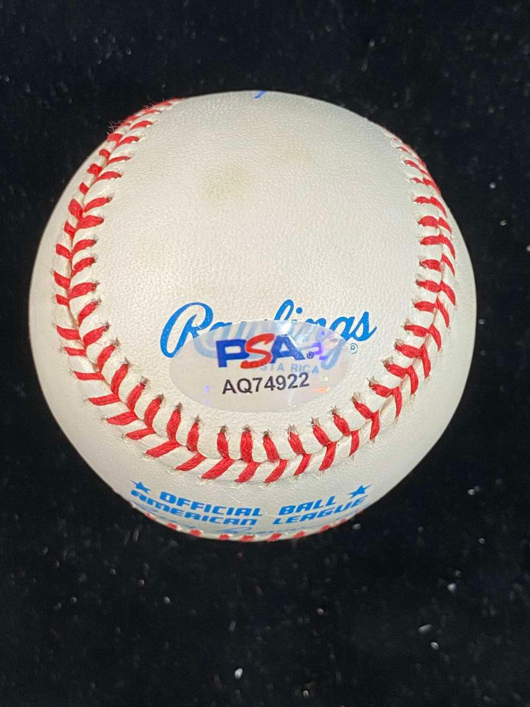 Reggie Jackson Baseball PSA/DNA Autograph Signed Yankees Bobby Brown Ball