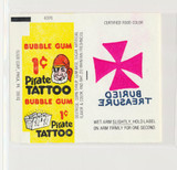 1960's Fleer Pirate Tattoo 1 Cent Wrapper Buried Treasurer  #*sku6043