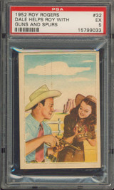 1952 ROY ROGERS #32 DALE, HELPS ROY WITH GUNS AND SPURS... PSA 5 EX    #*