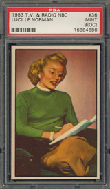 1953 TV & RADIO NBC #36 LUCILLE NORMAN PSA 9 MINT (OC)   #*