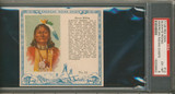 1954  RED MAN AMERICAN INDIAN CHIEFS T129 #12 ALWAYS RIDING...  PSA 6 EX-MT  #*