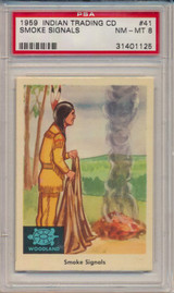 1959 INDIAN'S #41 SMOKE SIGNALS  PSA 8 NM-MT  #*#