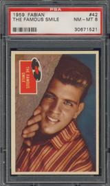 1959 Fabian #42 The Famous Smile PSA 8 NM-MT  #*