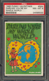 1960 FUNNY VALENTINES #58A DARLING YOU'RE MY... PSA 8 NM-MT   #*