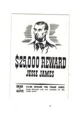 1961 Nu-Card #22  Jesse James  Wanter Poster   #*