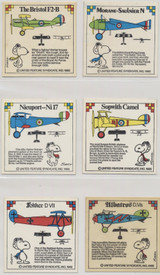1965 Wonder Bread Snoopy World War I Airplanes Stickers  Partial Set 6/8   #*sku37729