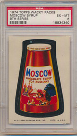 1974 Topps Wacky Packs Series 9  Moscow Syrup  PSA 6 EX-MT  #*