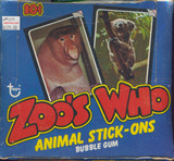 1975 TOPPS ZOO'S WHO (ANIMAL STICK-ONS) WAX BOX (36) PACKS   #*