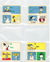1980's Charlie Brown & Snoopy Christmas Gift Tages w/ 2 Stickers Lot 10 Different #* 1980's Charlie Brown & Snoopy Christmas Gift Tages w/ 2 Stickers Lot 10 Different #*