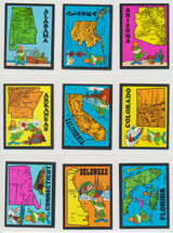 1979 Kellogg's (50) States Stickers Set 50   #*sku3219