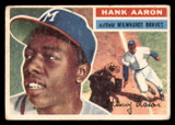 1956 Topps #31 Hank Aaron White Back VG-EX No Creases Braves