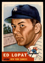 1953 Topps #87 Ed Lopat Excellent+ 1953 Topps #87 Ed Lopat Excellent+