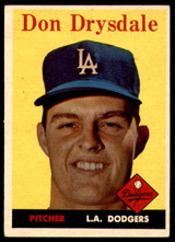 1958 Topps #25 Don Drysdale Excellent+  ID: 242303