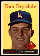 1958 Topps #25 Don Drysdale Excellent  ID: 235458