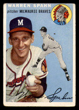 1954 Topps #20 Warren Spahn Very Good  ID: 282786