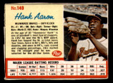 1962 Post Cereal #149 Hank Aaron Excellent  ID: 297909