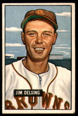 1951 Bowman #279 Jim Delsing Excellent RC Rookie 