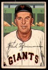 1952 Bowman #234 Freddie Fitzsimmons CO VG-EX High Number 1952 Bowman #234 Freddie Fitzsimmons CO VG-EX High Number
