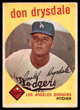 1959 Topps #387 Don Drysdale Very Good  ID: 235524