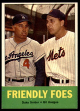 1963 Topps # 68 Duke Snider/Gil Hodges Friendly Foes Excellent+  ID: 251466
