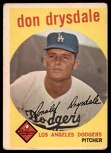 1959 Topps #387 Don Drysdale Very Good  ID: 241177