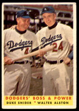 1958 Topps #314 Duke Snider/Walt Alston Dodgers' Boss & Power Very Good ID: 261019 1958 Topps #314 Duke Snider/Walt Alston Dodgers' Boss & Power Very Good ID: 261019