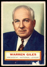 1956 Topps #2 Warren Giles DP PRES Very Good  ID: 220391