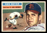 1956 Topps #14B Ken Boyer White Backs Excellent  ID: 296461